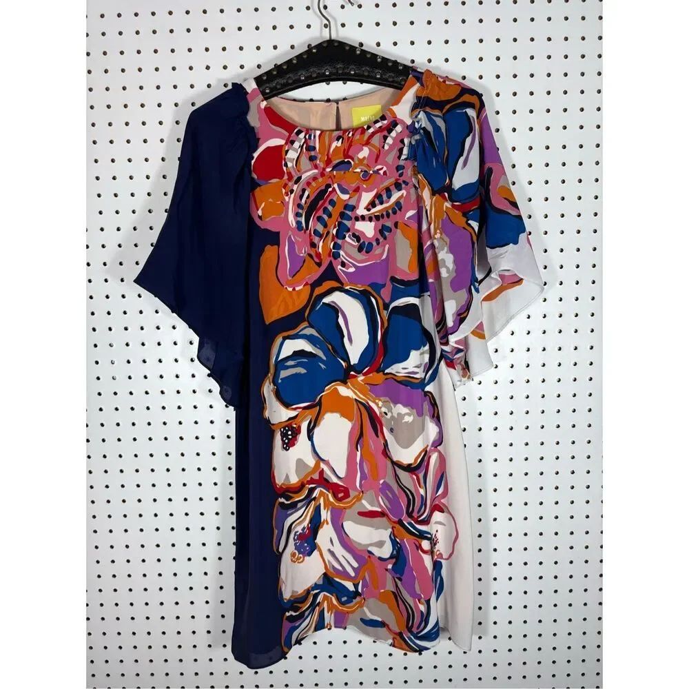 Maeve Anthropologie floral vero silk dress size XS